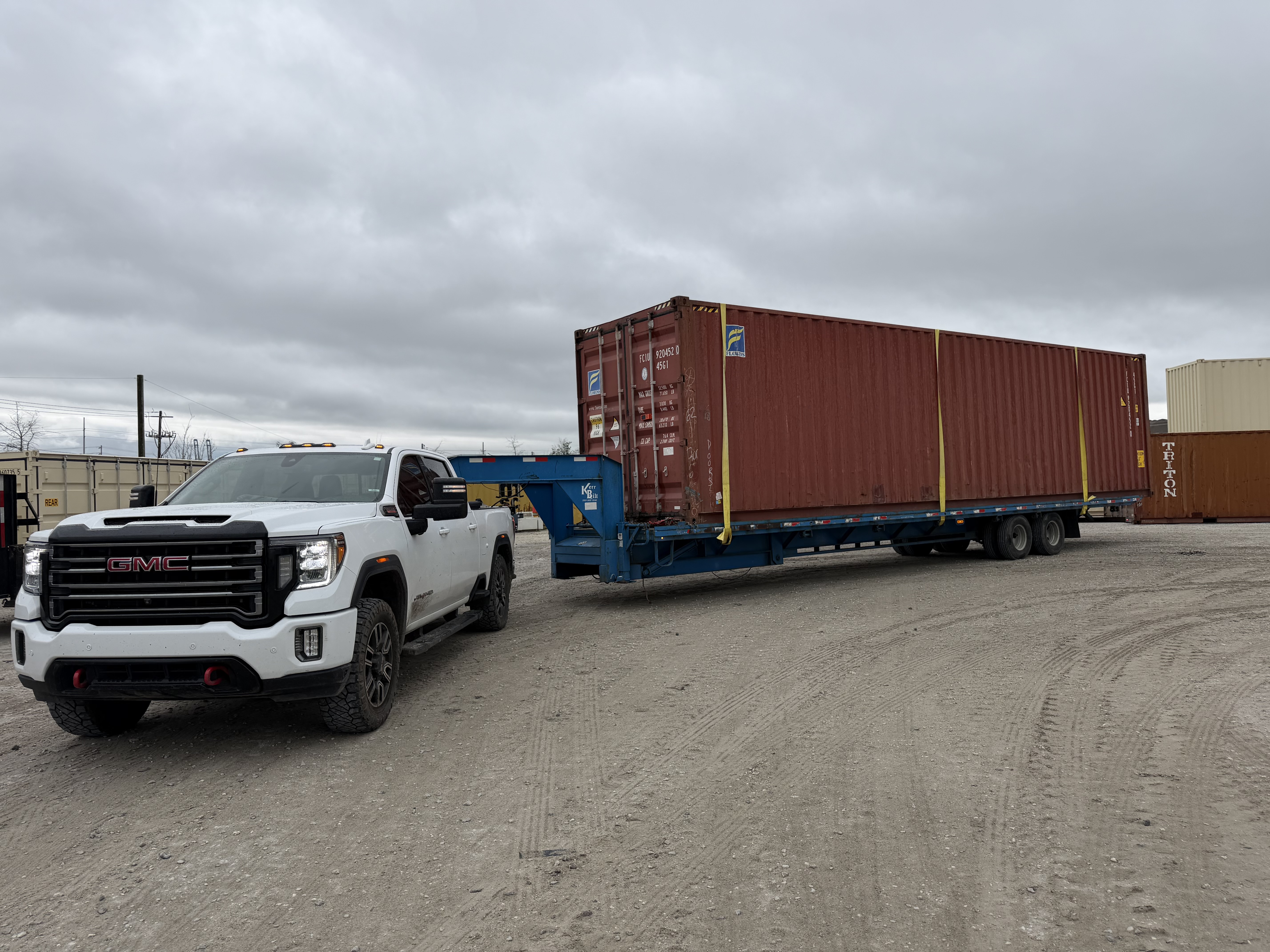40-foot container at the Semper Steel yard ready for pickup